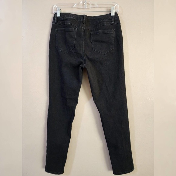 A3 Denim Womens Skinny Jeans Size 8 Black Mid Rise Stretch - Picture 7 of 9